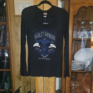 Harley-Davidson Navy Graphic Long Sleeve Tee